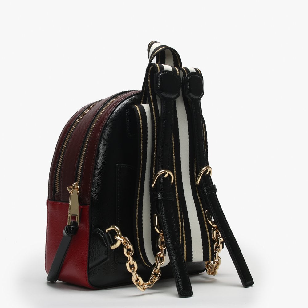 Pack Shot Black & Red Leather Backpack