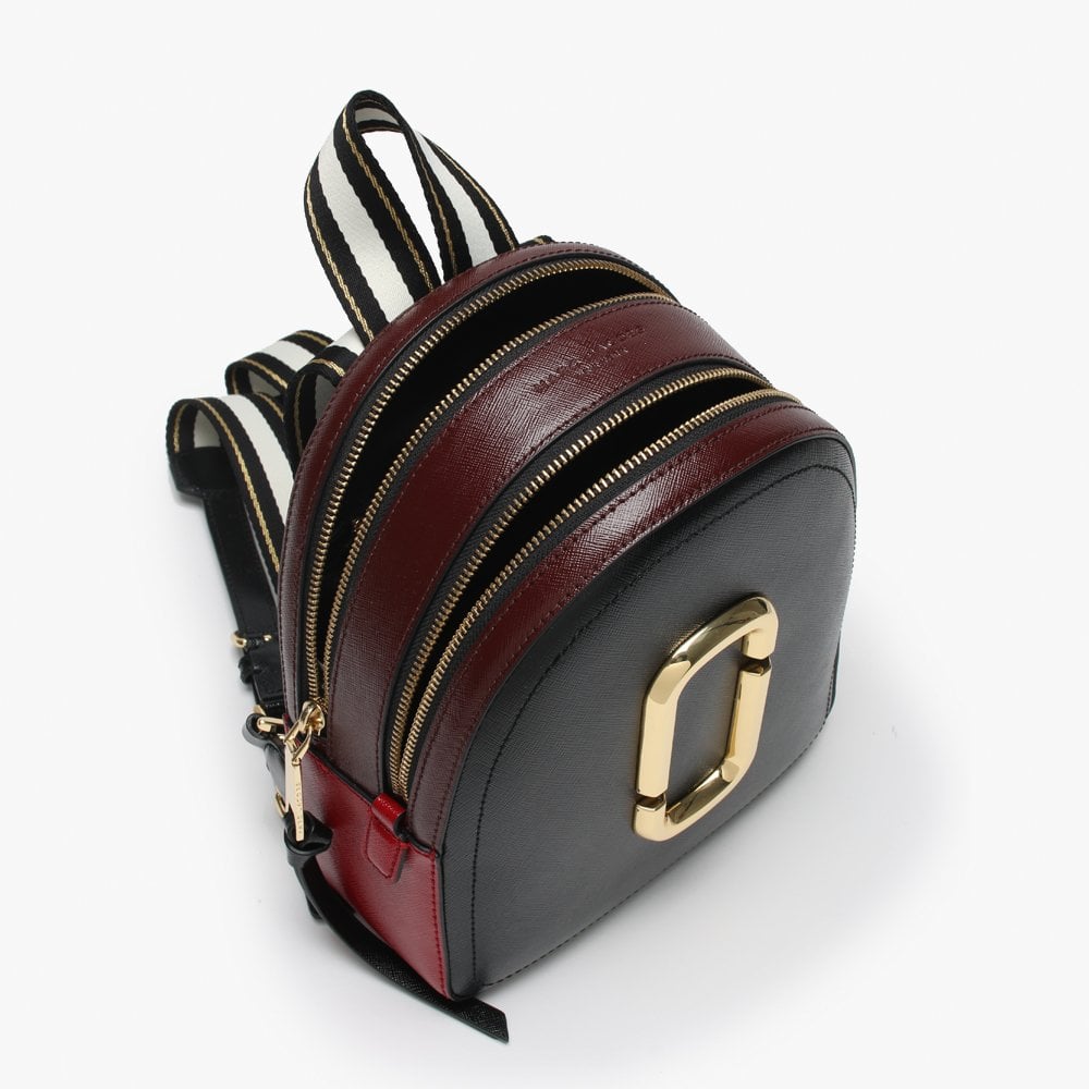 Pack Shot Black & Red Leather Backpack