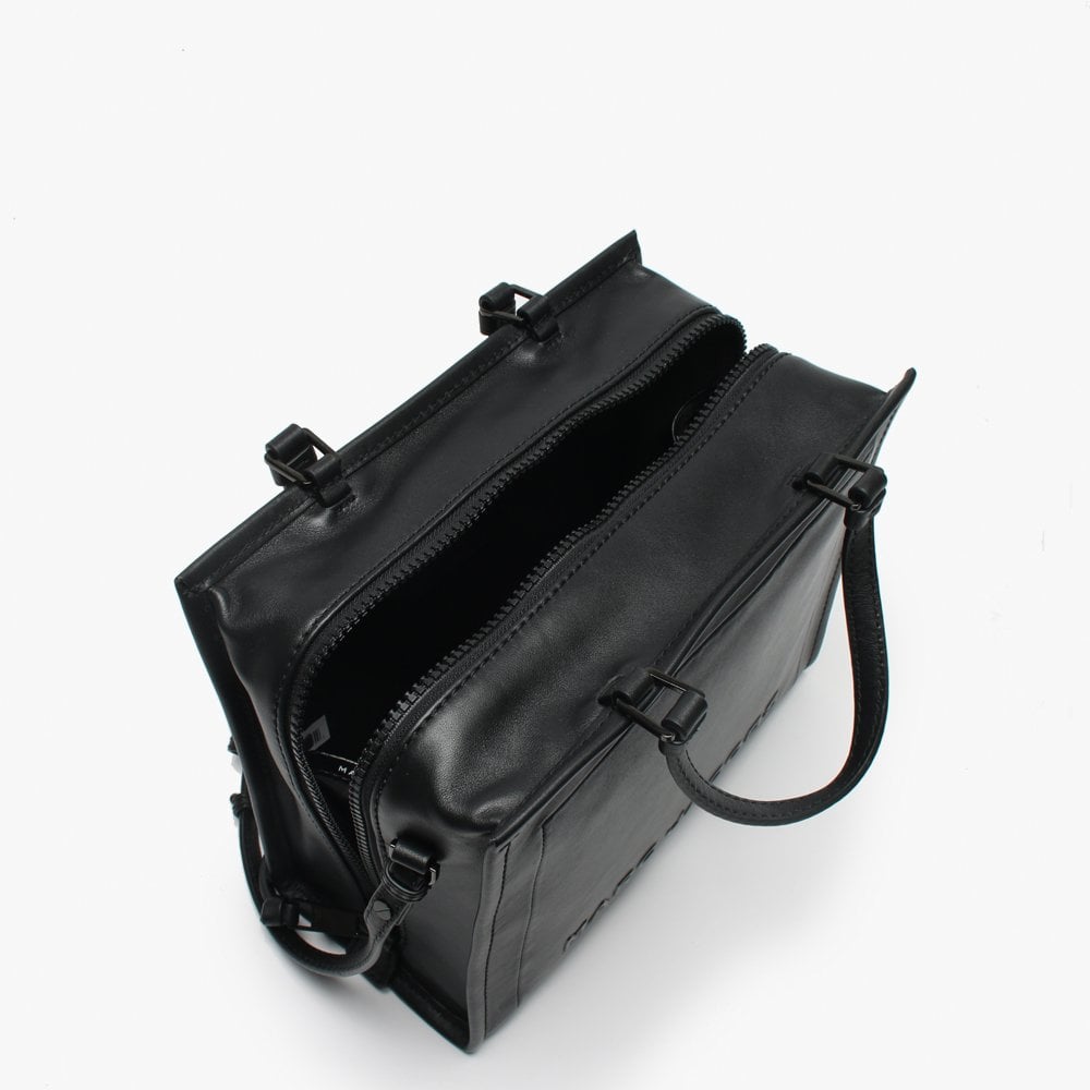 Box Black Leather Shopper Bag