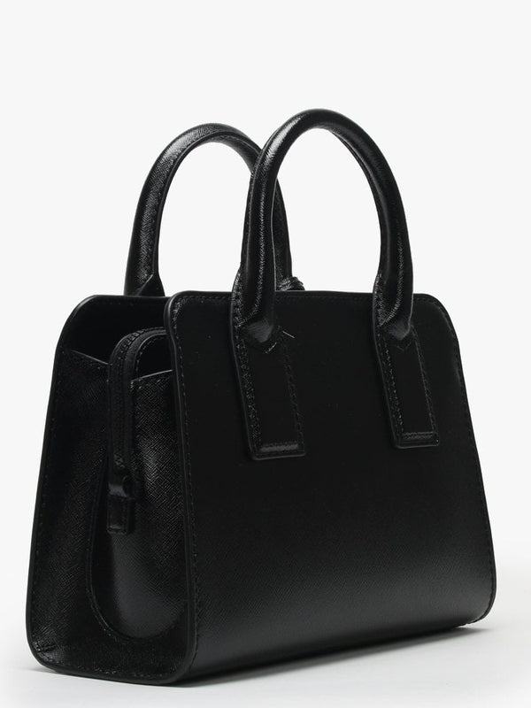 Big Shot Black Leather Tote Bag