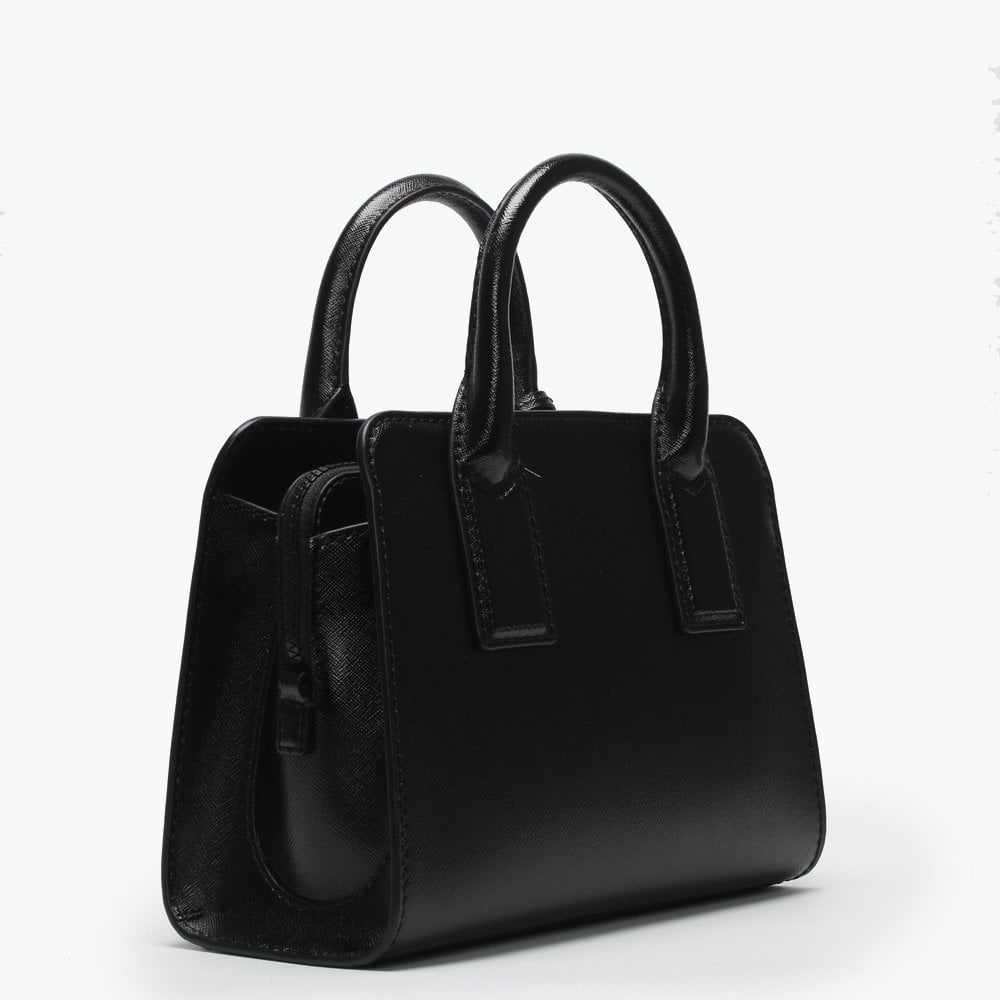 Big Shot Black Leather Tote Bag