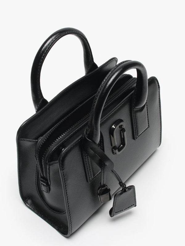 Big Shot Black Leather Tote Bag