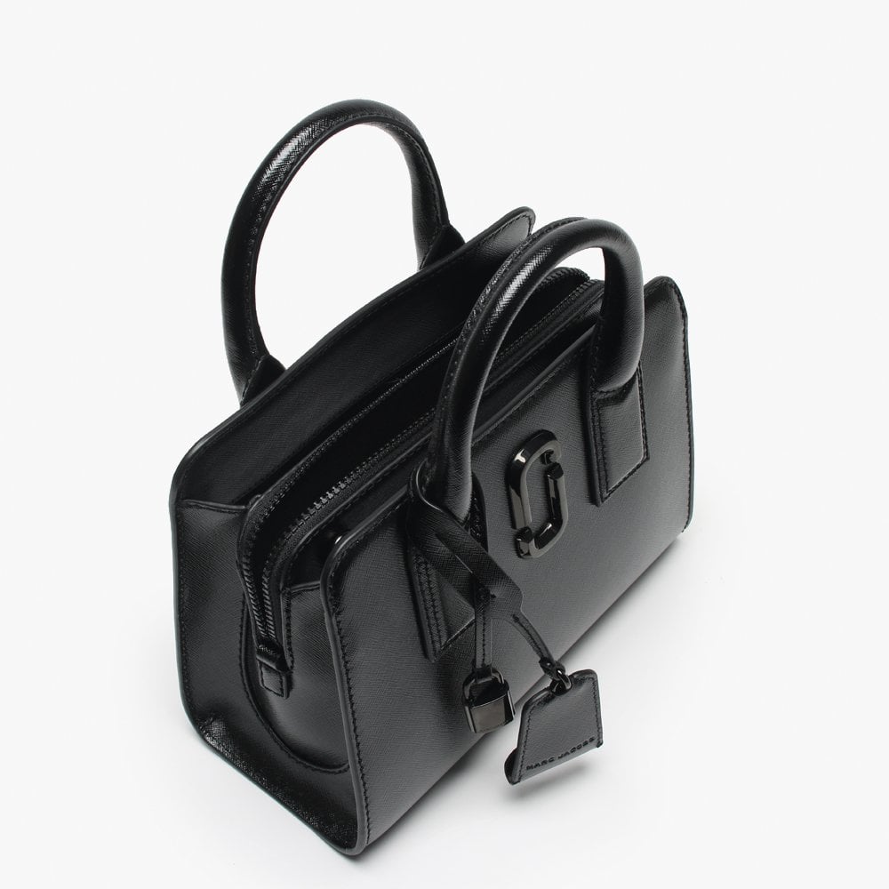 Big Shot Black Leather Tote Bag