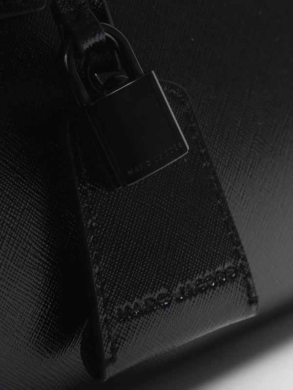 Big Shot Black Leather Tote Bag