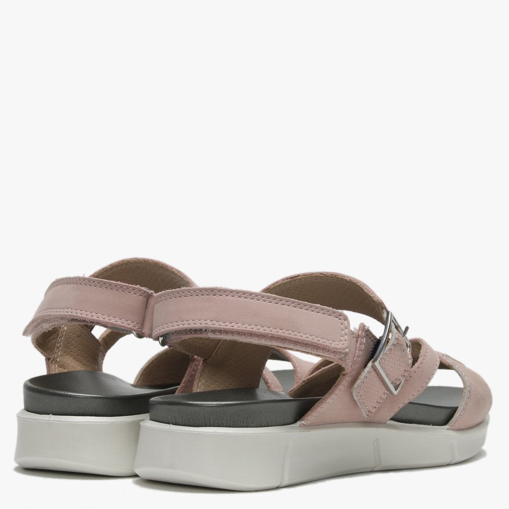 Pink Suede Strappy Sandals