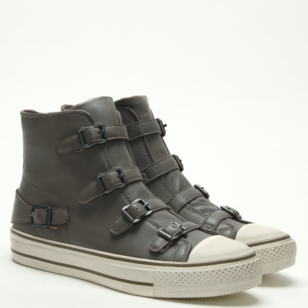 Virgin Bis Perkish Leather Buckled High Top Trainers