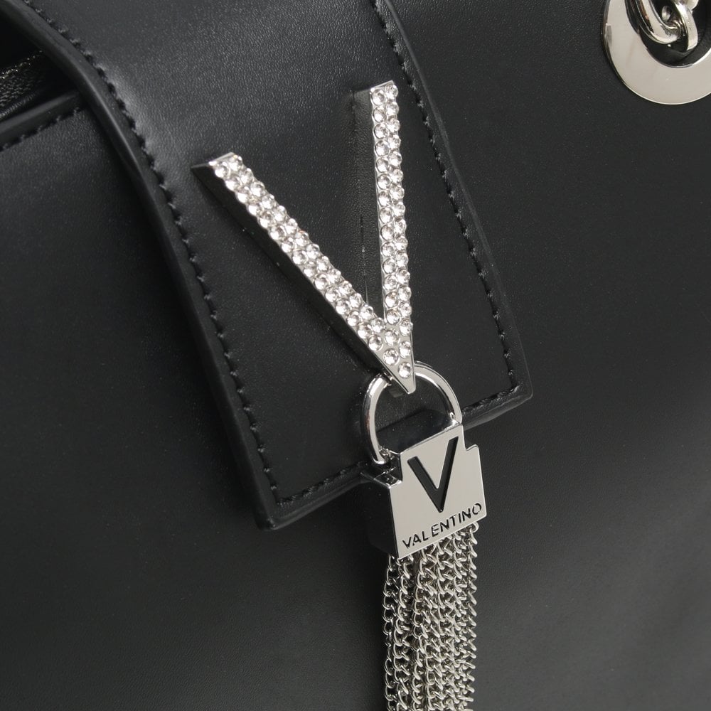 Ranma Black Diamante Embellished Tote Bag