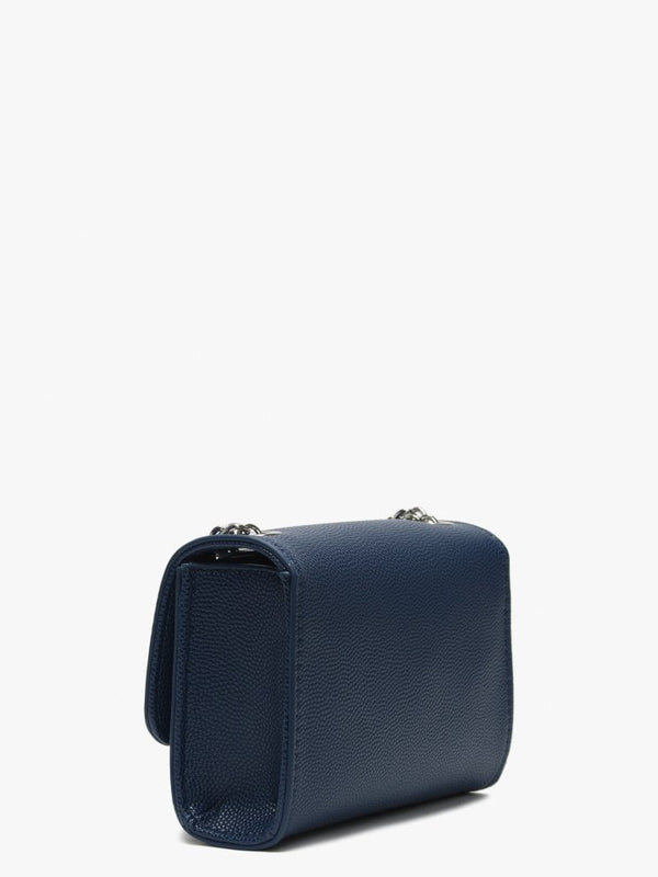 Divina Blue Pebbled Shoulder Bag