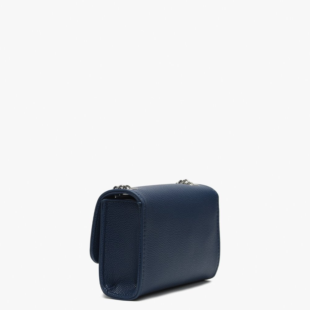 Divina Blue Pebbled Shoulder Bag