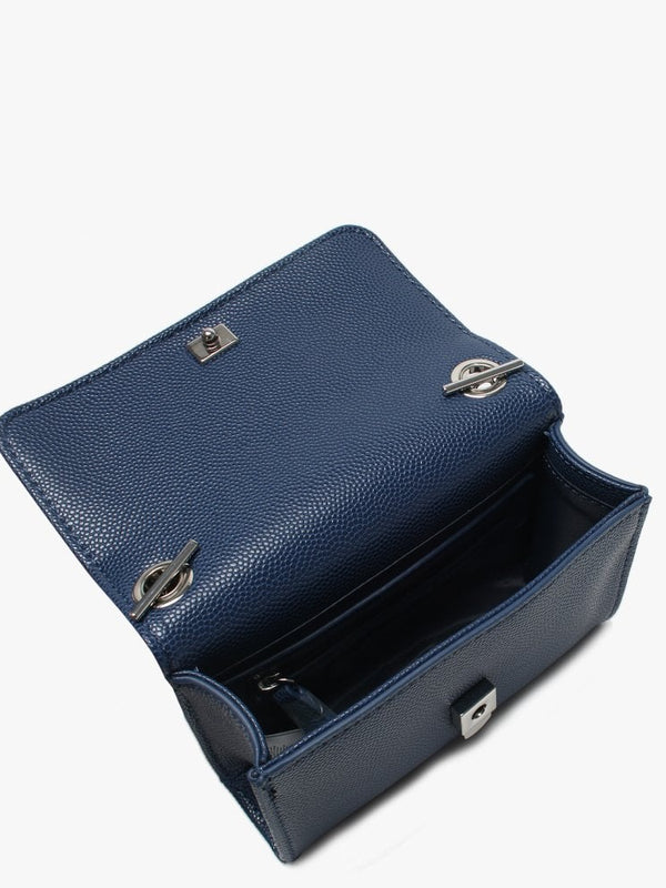 Divina Blue Pebbled Shoulder Bag
