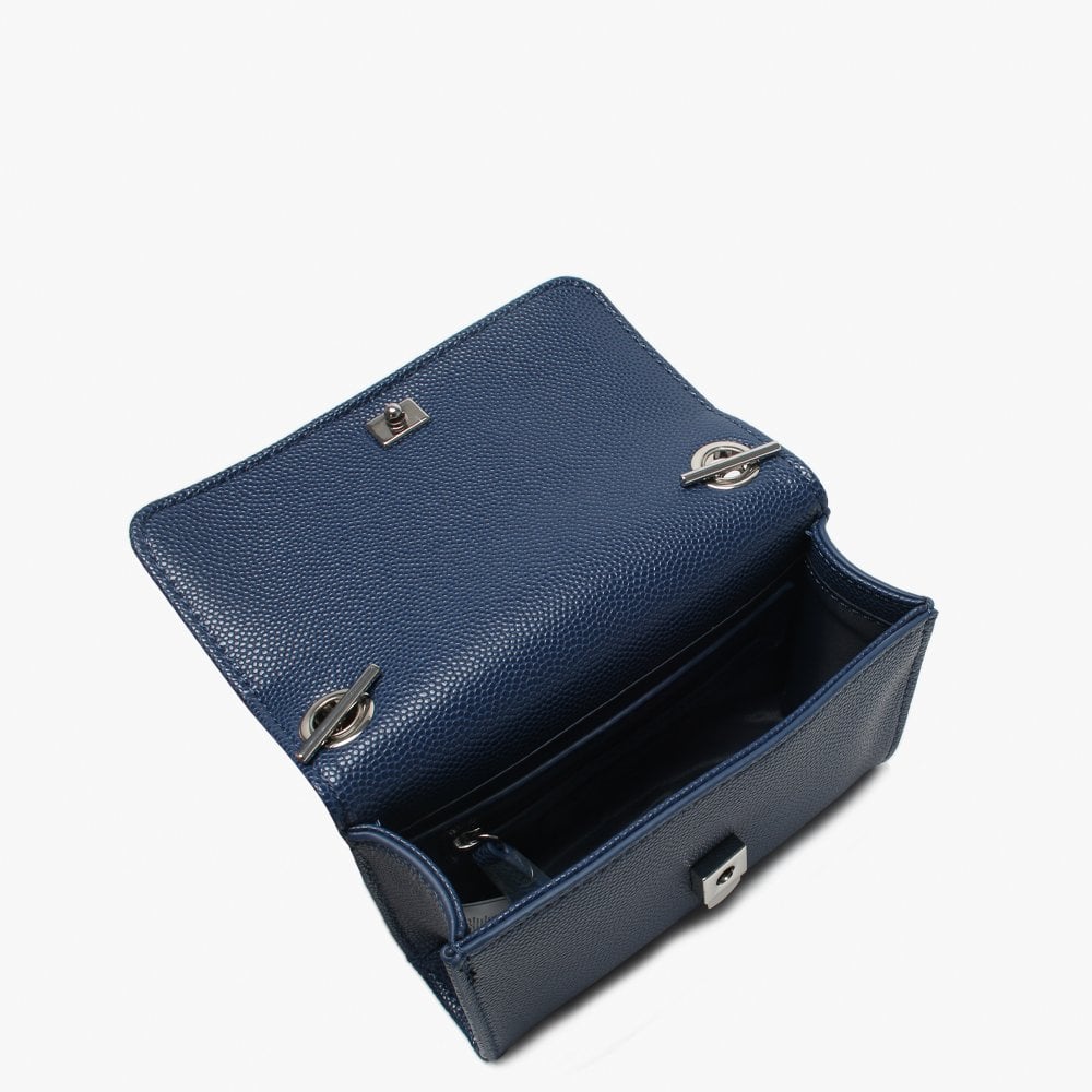 Divina Blue Pebbled Shoulder Bag