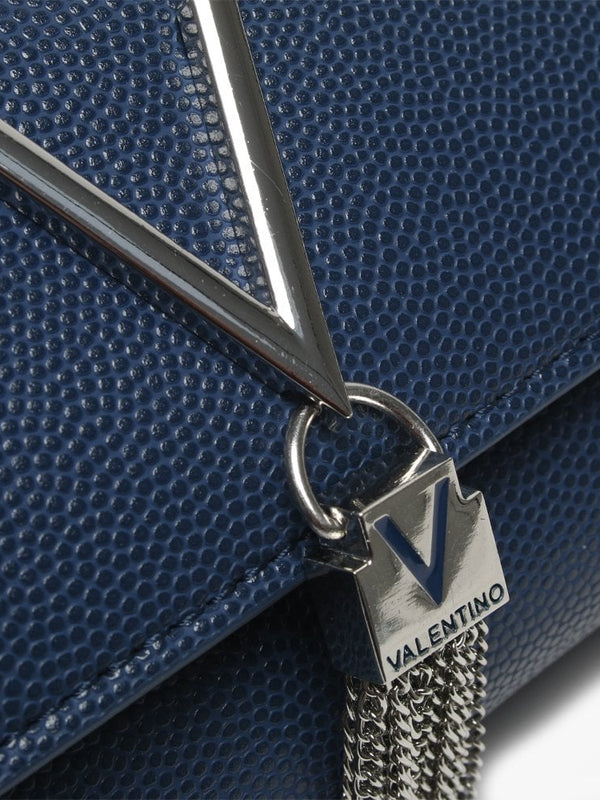 Divina Blue Pebbled Shoulder Bag