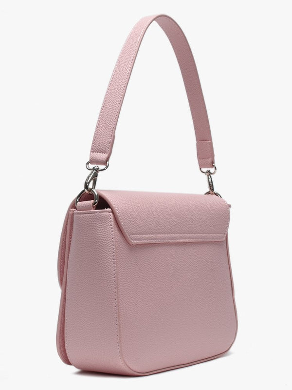 Divina Large Pink Pebbled Shoulder Bag