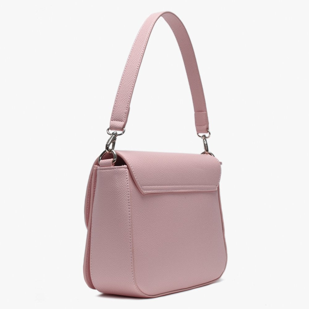 Divina Large Pink Pebbled Shoulder Bag