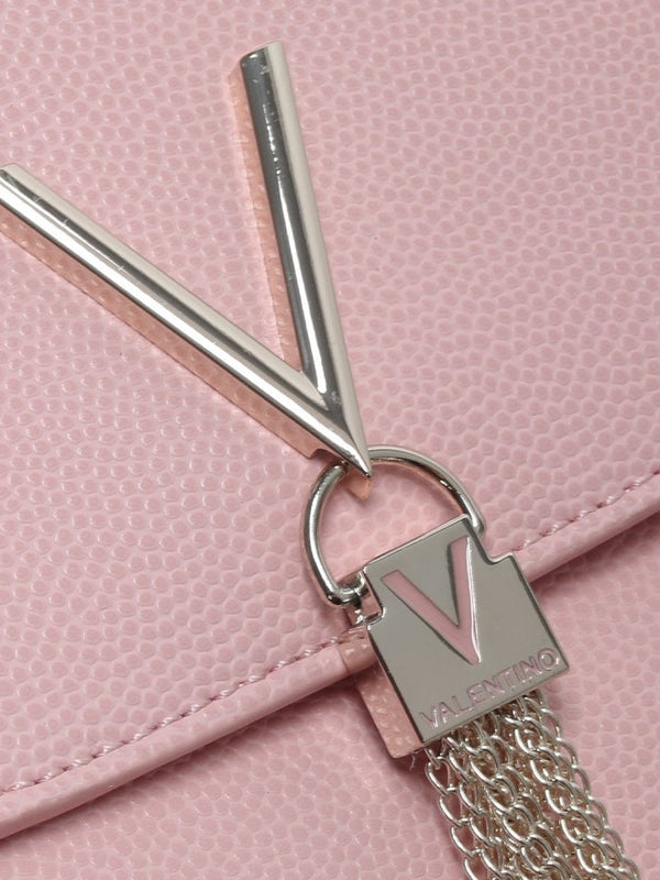 Divina Large Pink Pebbled Shoulder Bag