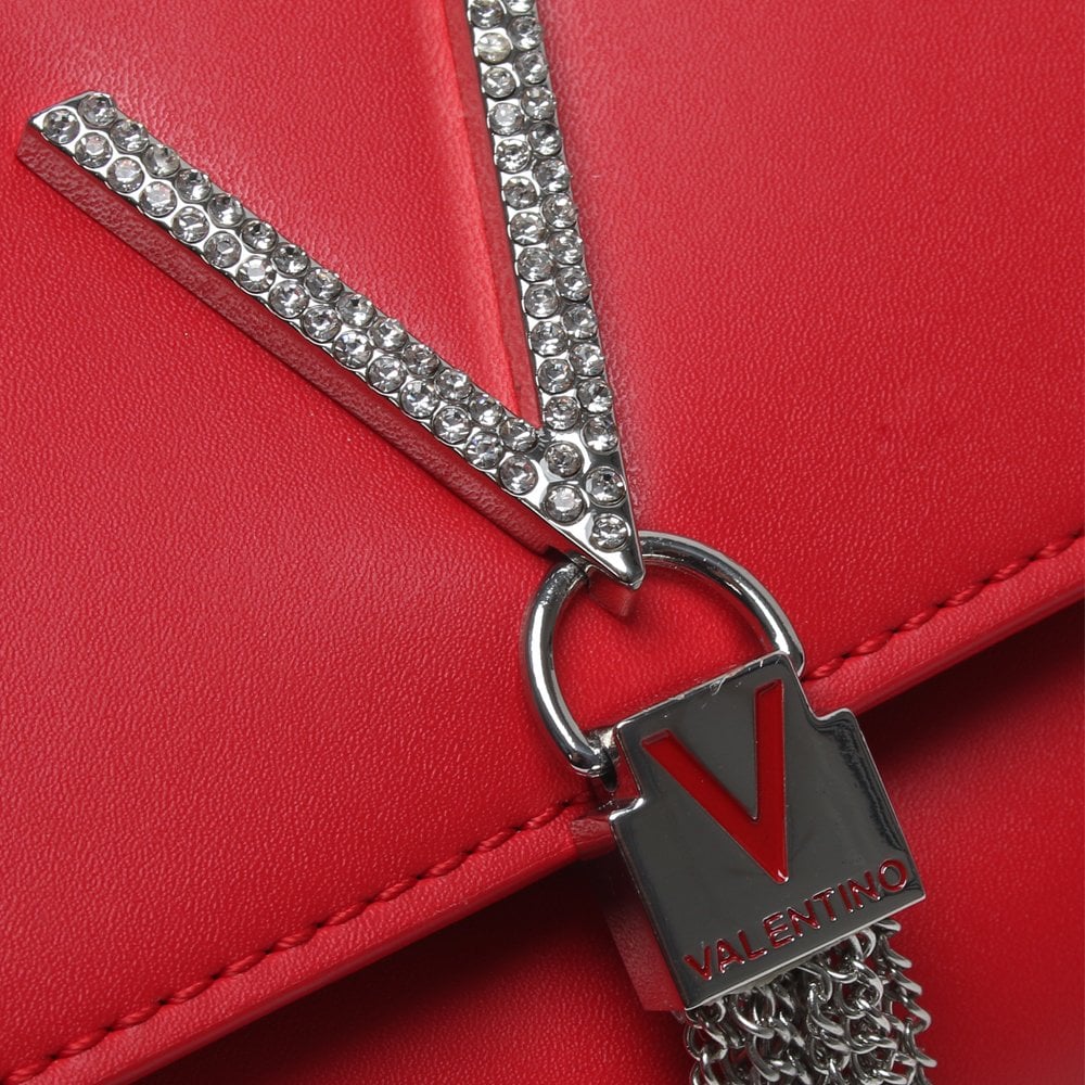 Ranma Red Diamante Embellished Shoulder Bag
