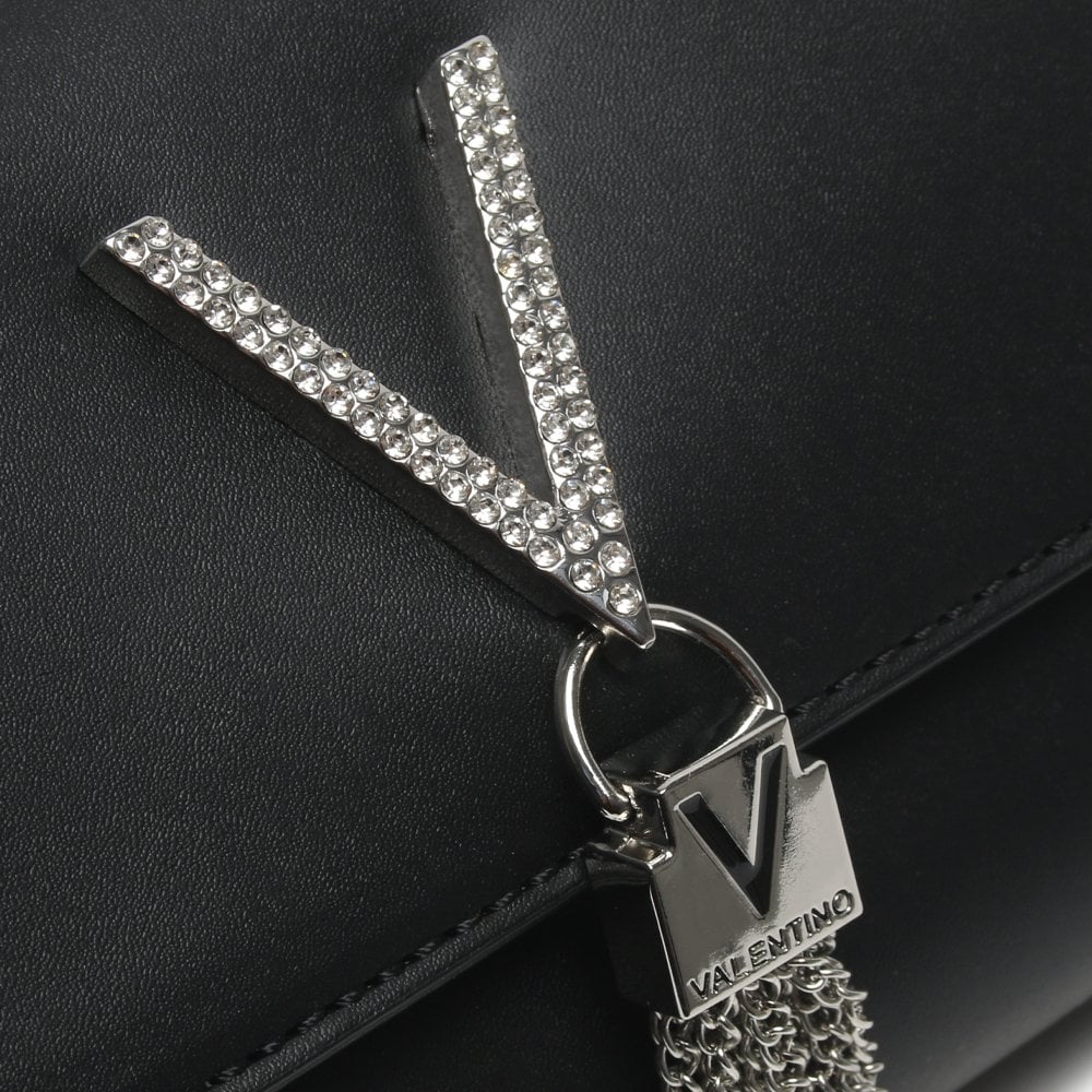 Ranma Black Diamante Embellished Shoulder Bag