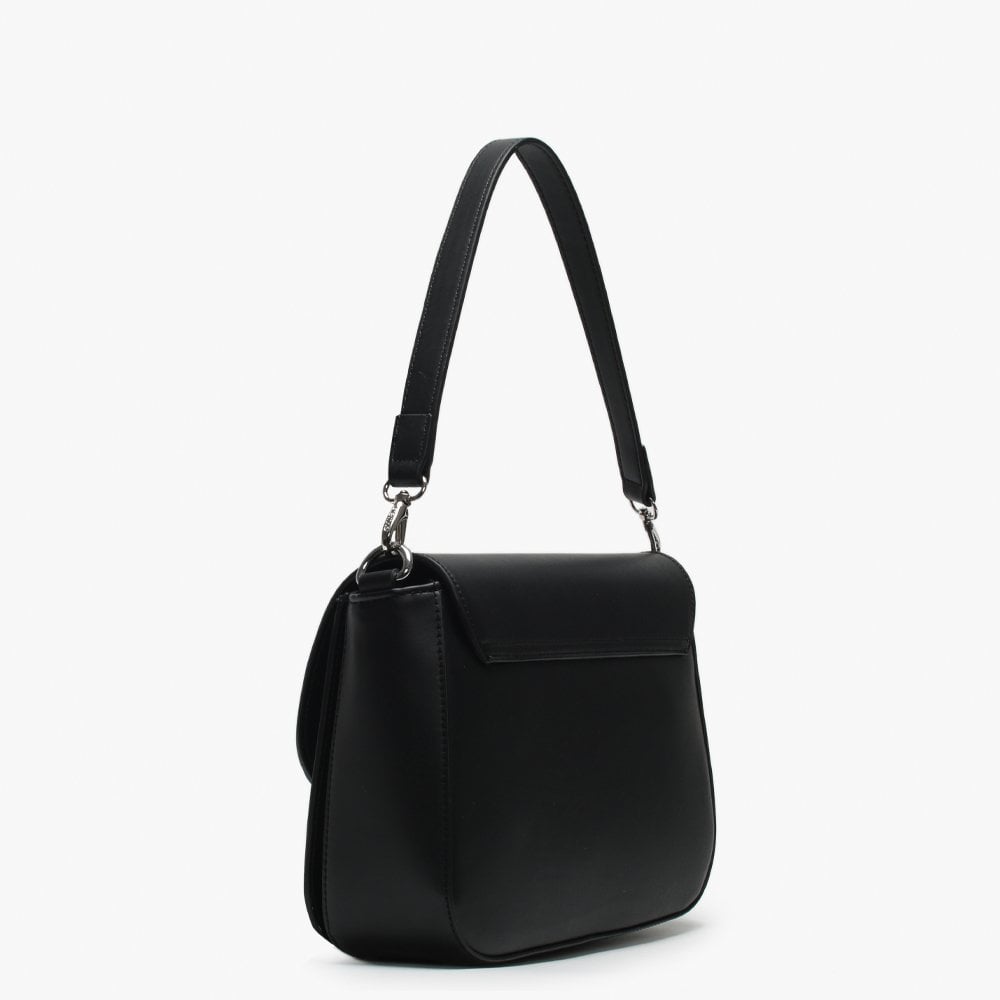 Ranma Large Black Diamante Embellished Shoulder Bag