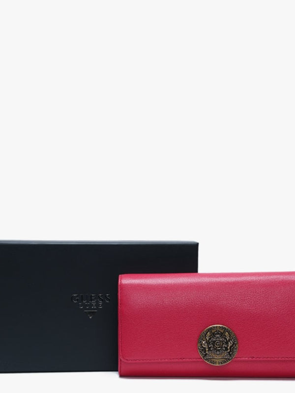 Atlas Flap Organizer Pink Leather Wallet