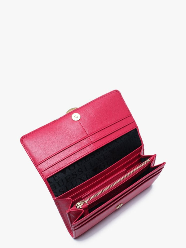 Atlas Flap Organizer Pink Leather Wallet