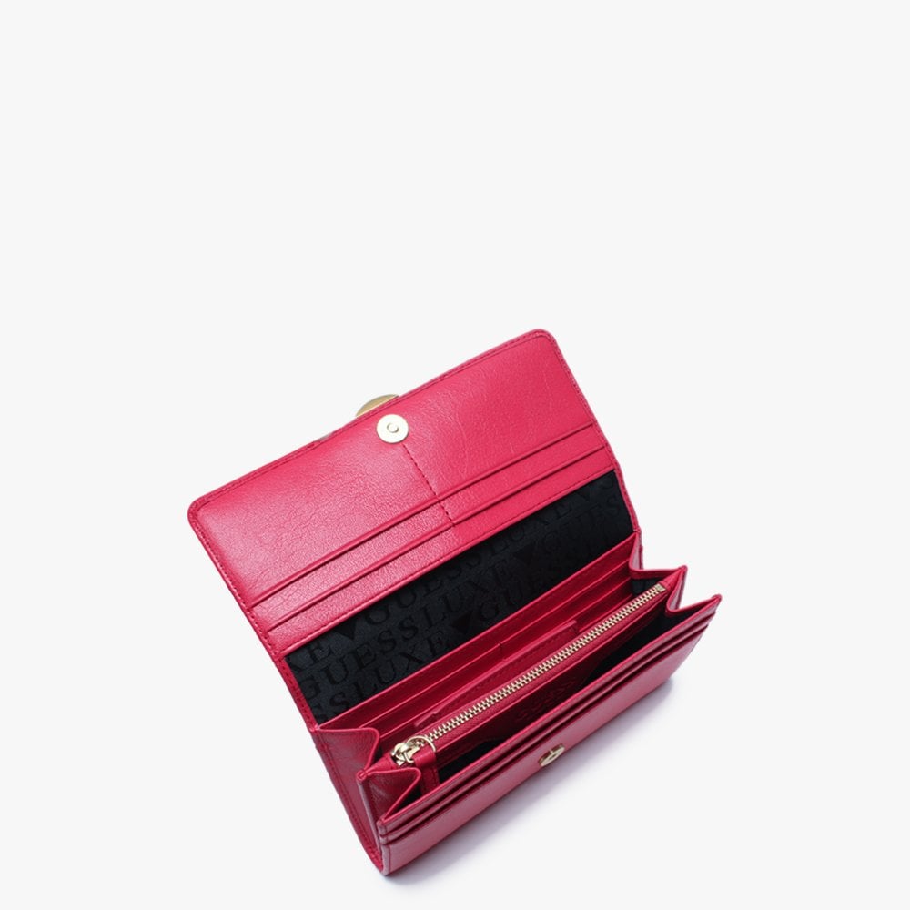 Atlas Flap Organizer Pink Leather Wallet
