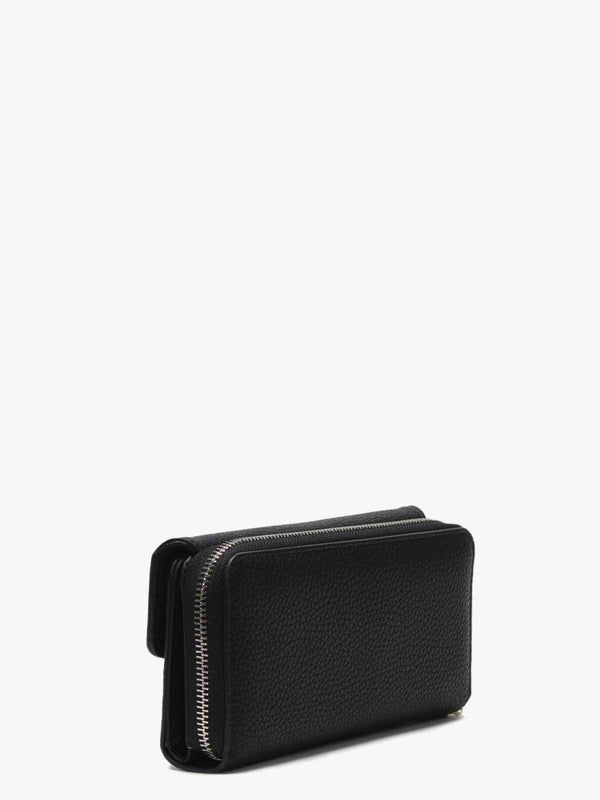 Colette Black Pebbled Clutch Purse