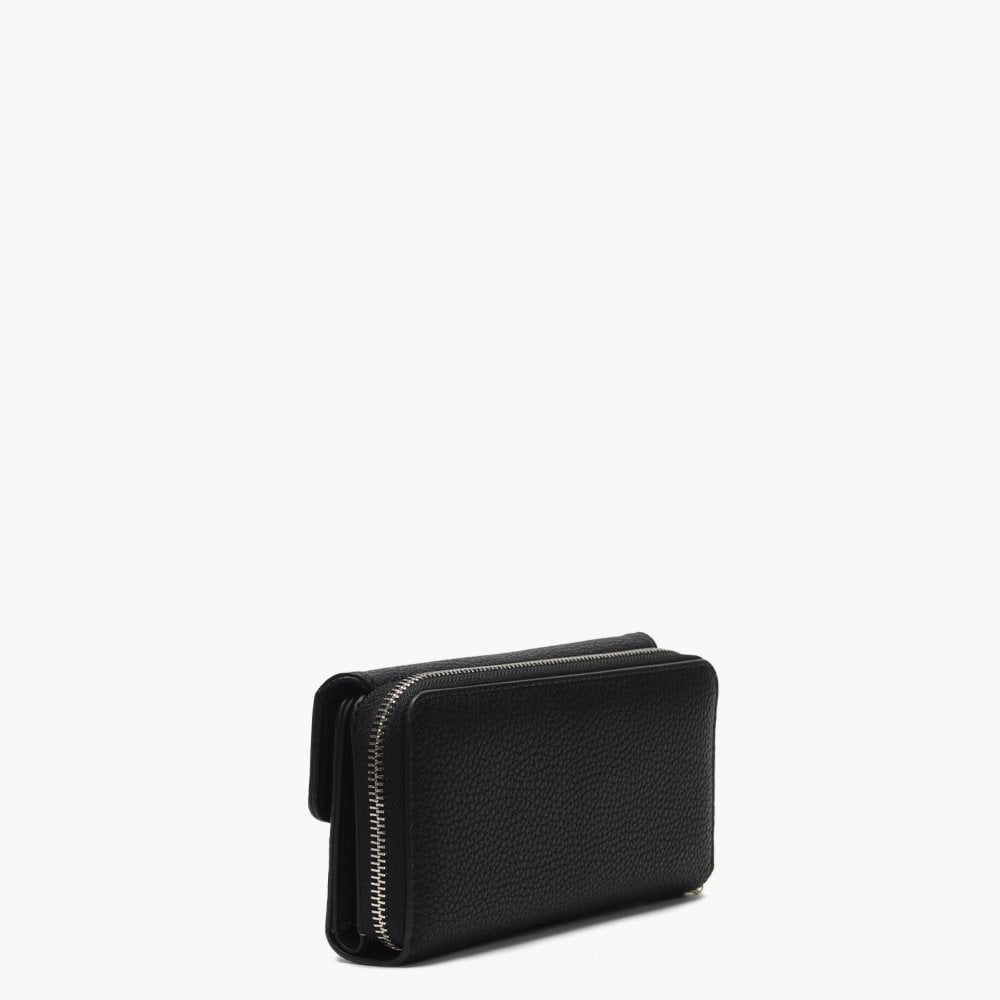Colette Black Pebbled Clutch Purse