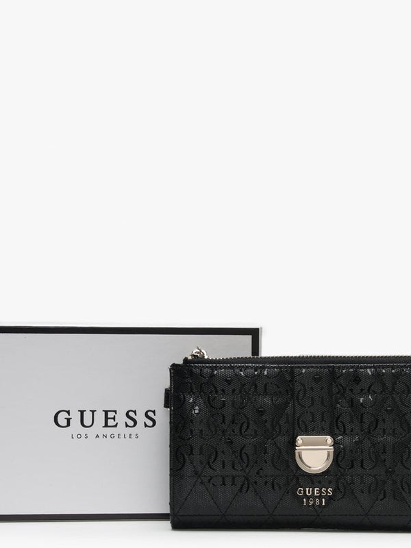 Tabbi Black Logo Zip Fastening Wristlet Organizer