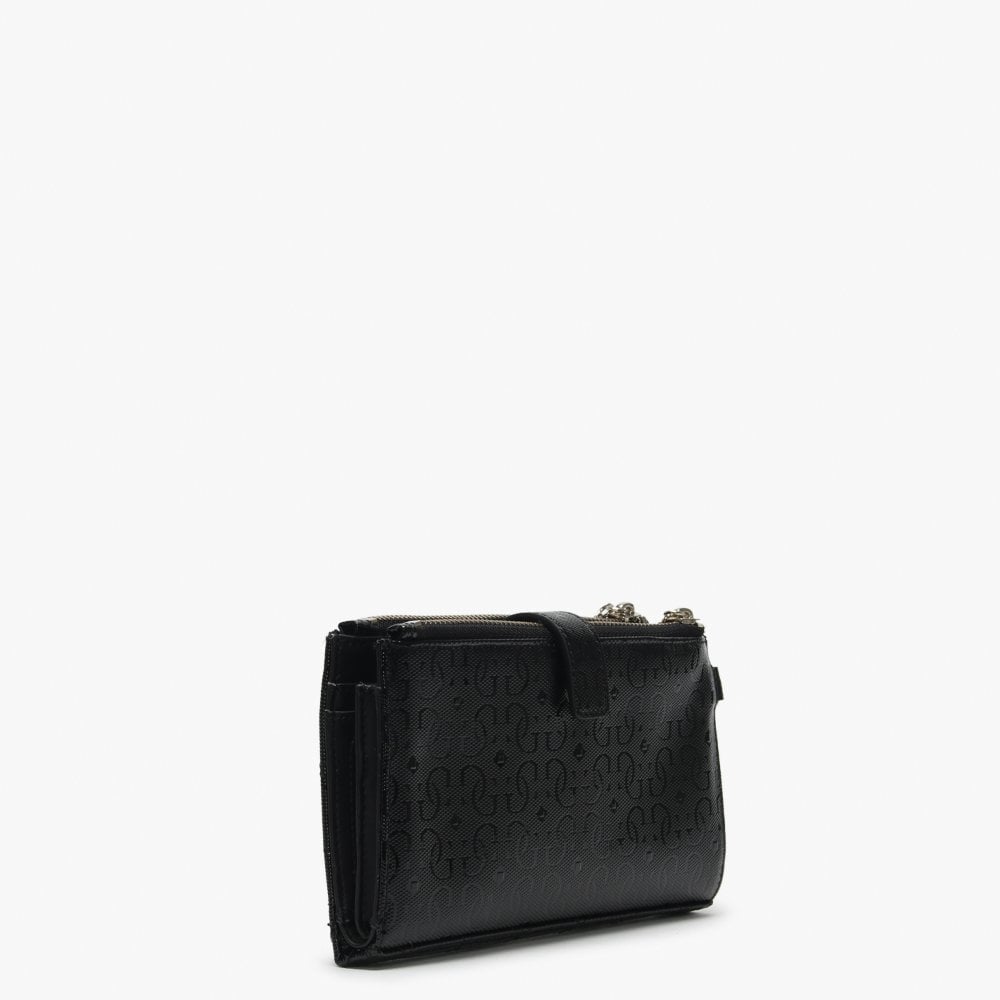 Tabbi Black Logo Zip Fastening Wristlet Organizer