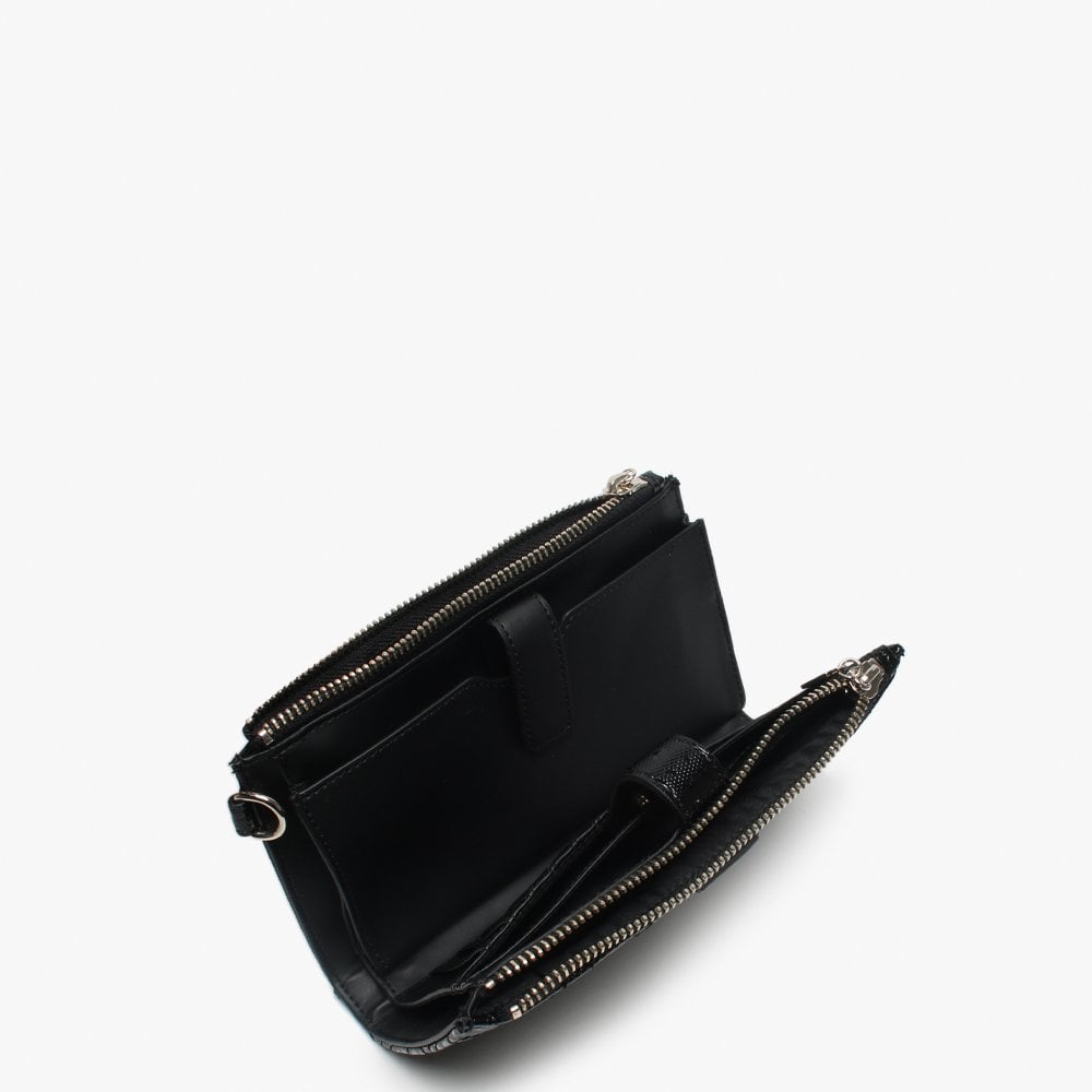 Tabbi Black Logo Zip Fastening Wristlet Organizer