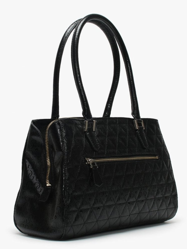 Tabbi Black Logo Satchel Bag