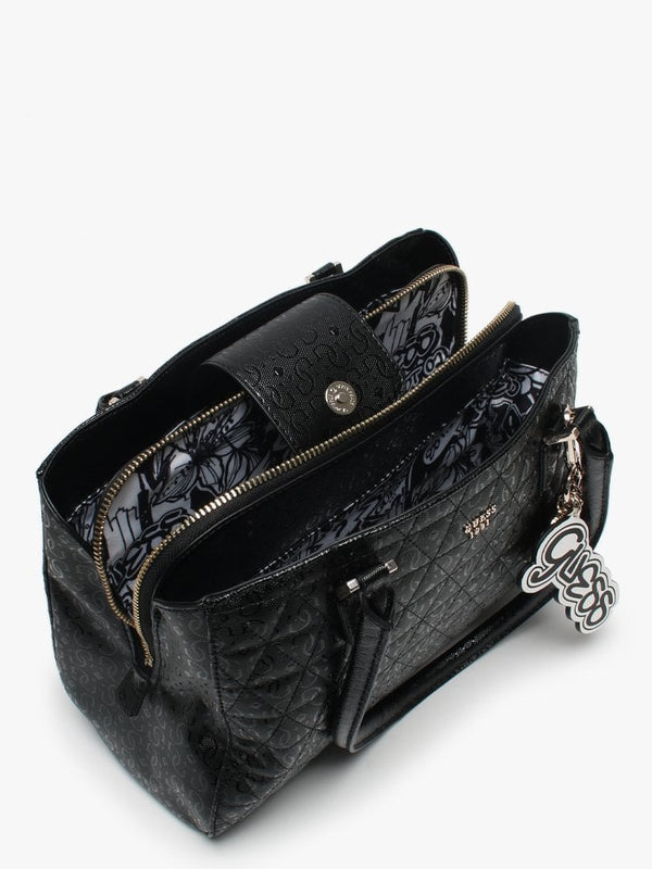 Tabbi Black Logo Satchel Bag