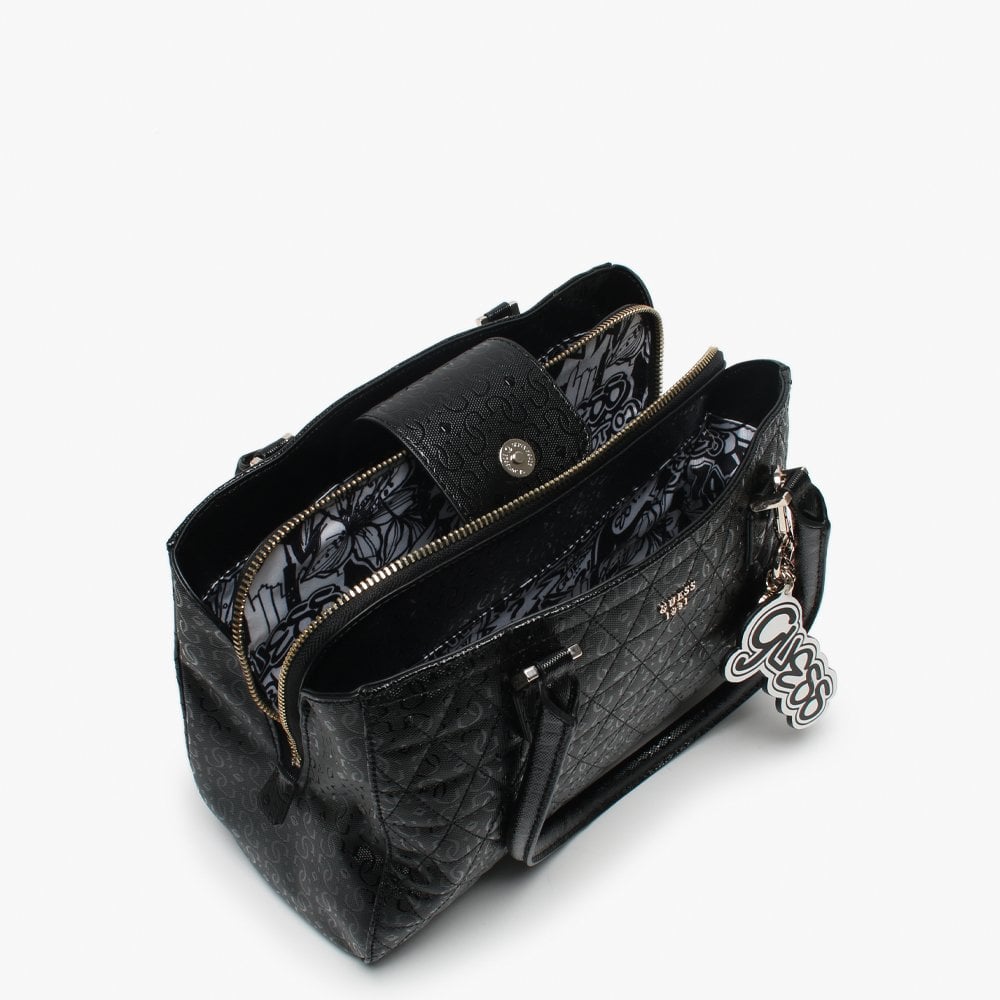 Tabbi Black Logo Satchel Bag