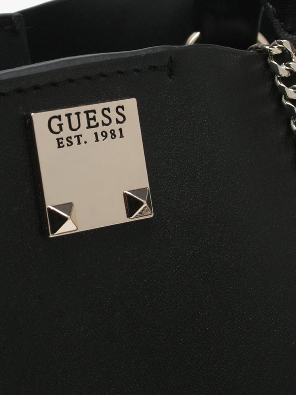 Lenia Black Smooth Satchel Bag