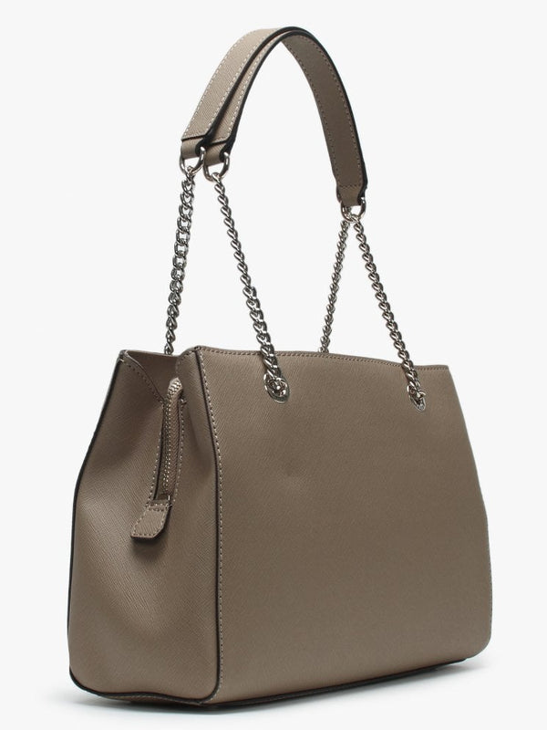 Robyn Taupe Textured Satchel Bag