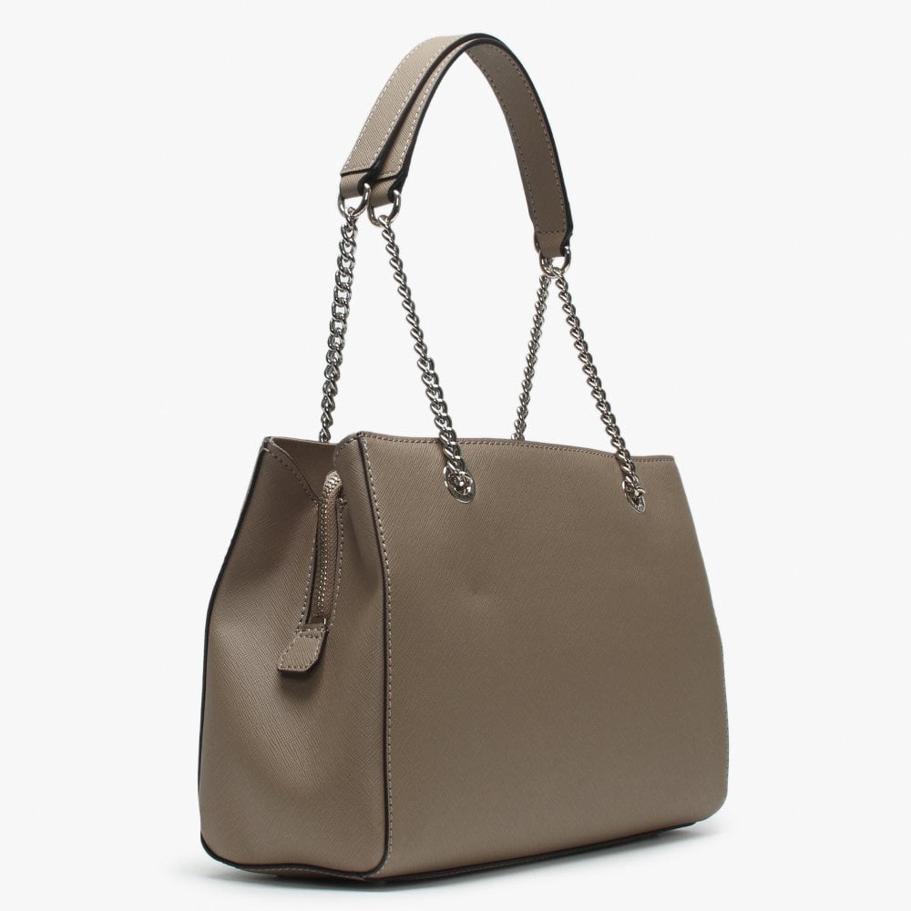 Robyn Taupe Textured Satchel Bag