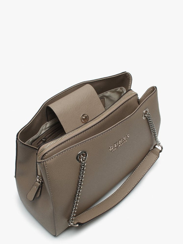Robyn Taupe Textured Satchel Bag