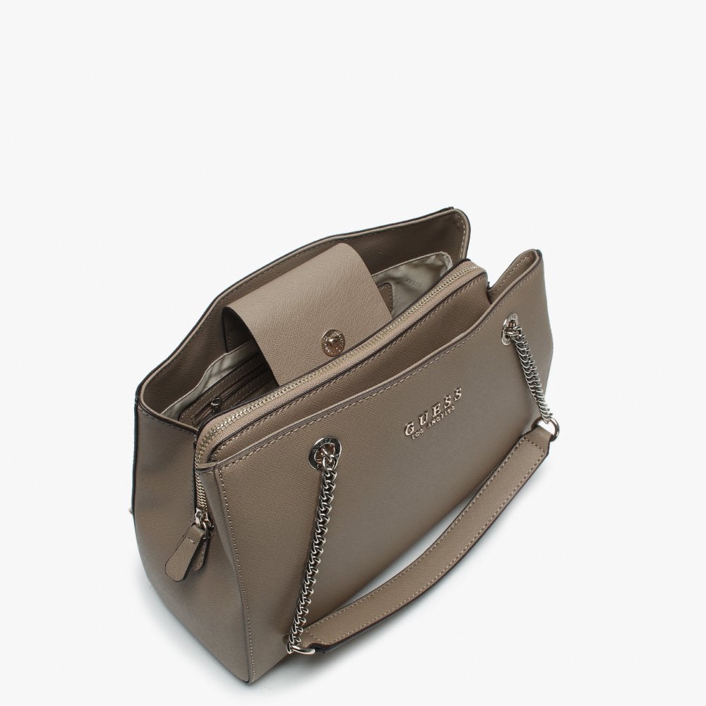 Robyn Taupe Textured Satchel Bag