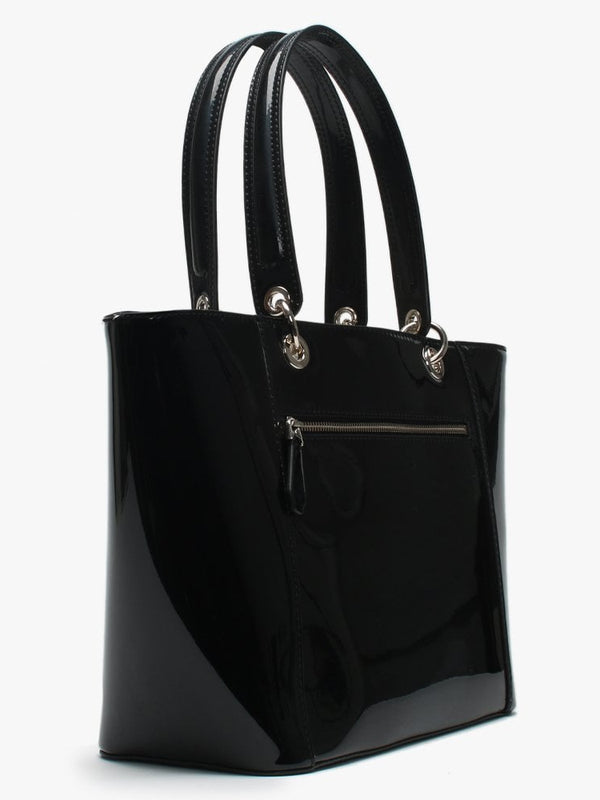 Kamryn Black Patent Tote Bag