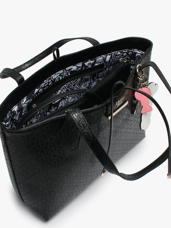 Tabbi Black Logo Tote Bag