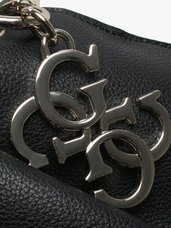 Digi Black Pebbled Hobo Bag