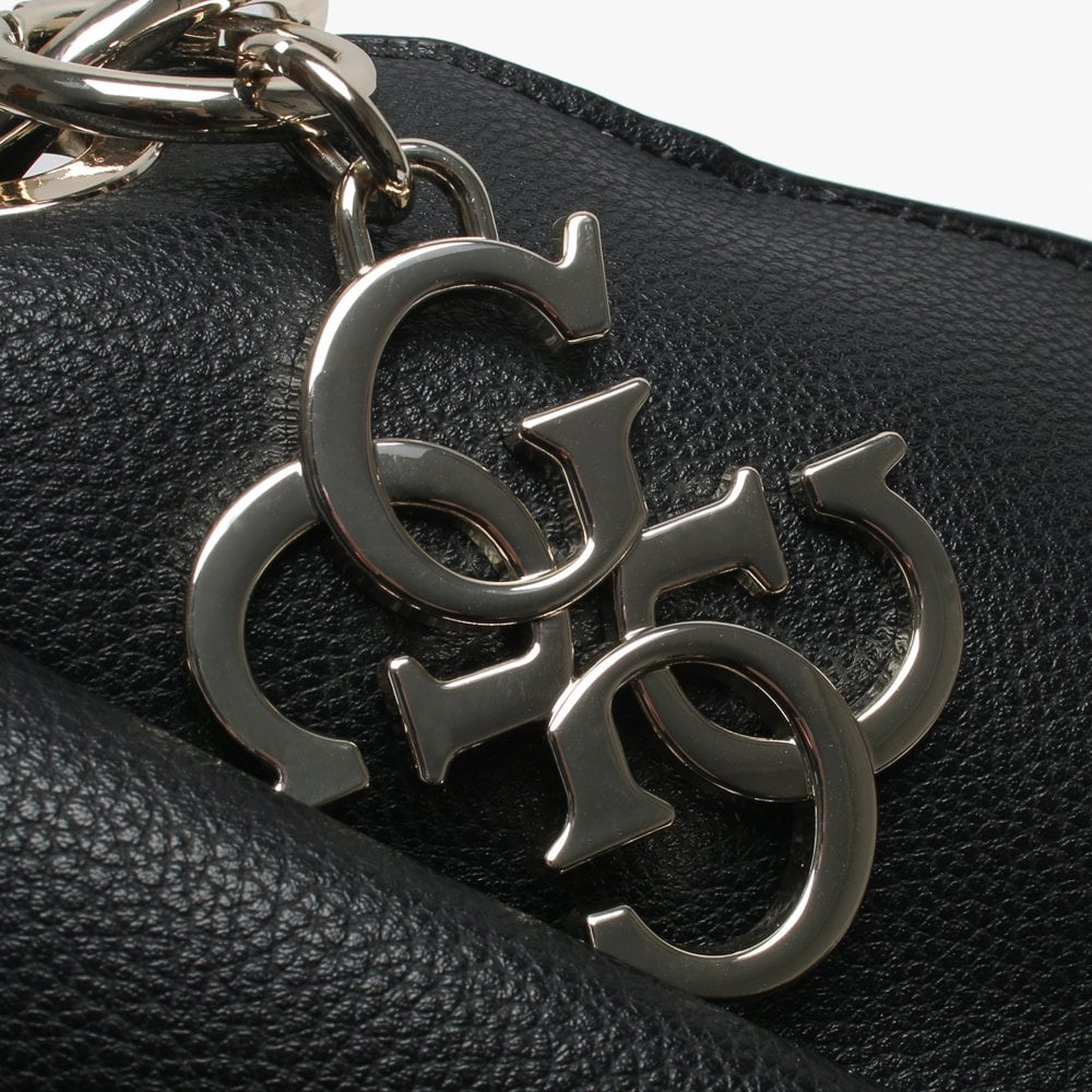 Digi Black Pebbled Hobo Bag
