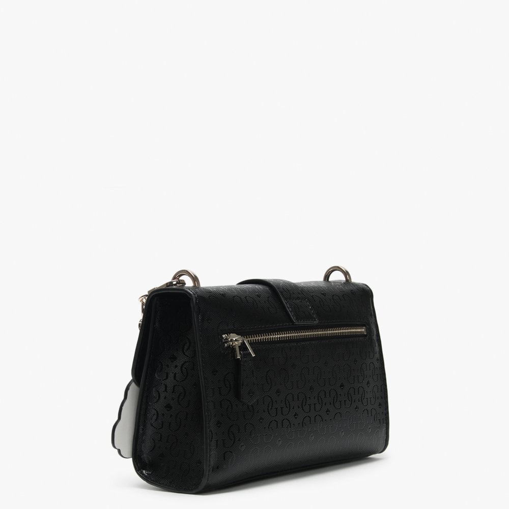Tabbi Black Logo Motif Shoulder Bag
