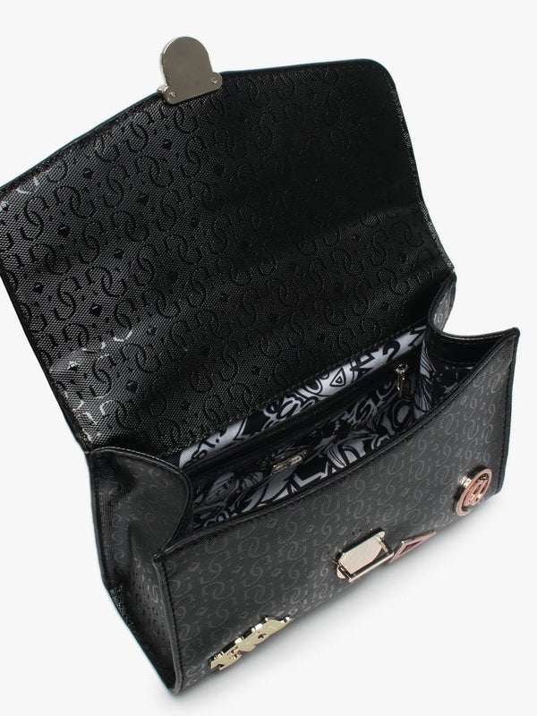 Tabbi Black Logo Motif Shoulder Bag
