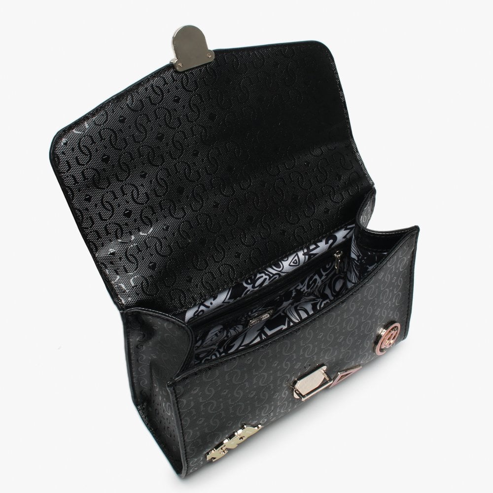Tabbi Black Logo Motif Shoulder Bag