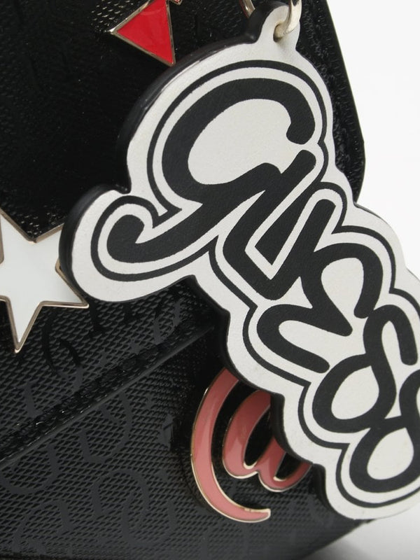 Tabbi Black Logo Motif Shoulder Bag