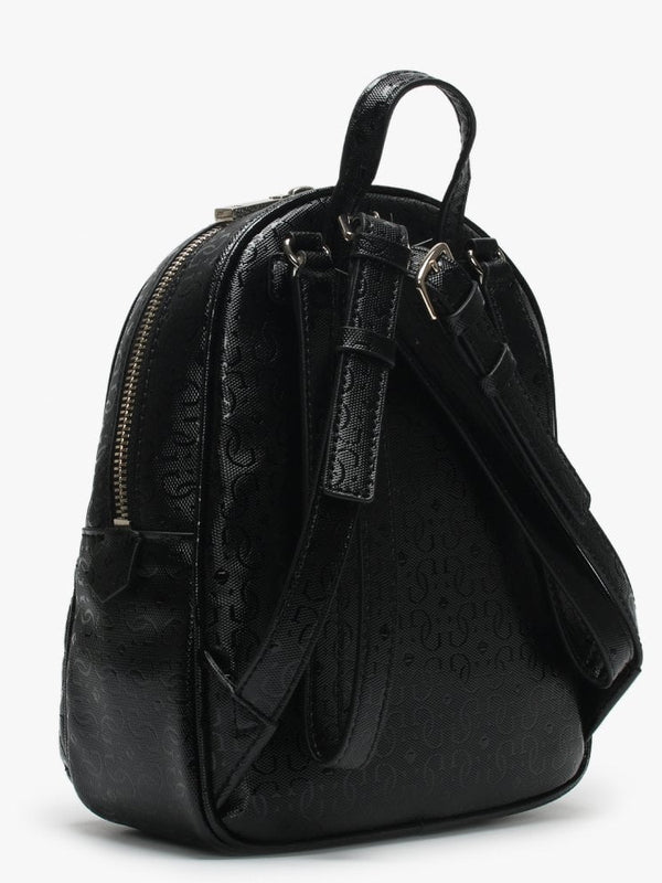 Tabbi Black Quilted Logo Backpack