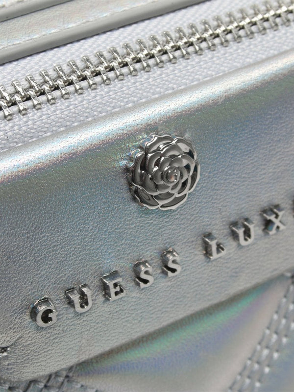 Joli Holographic Silver Leather Quilted Camera Bag