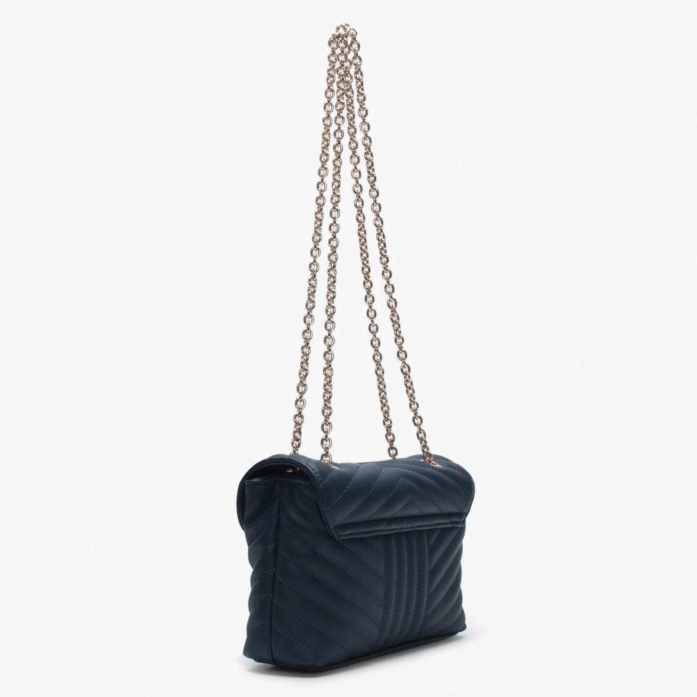 Small Rapunzel Blue Quilted Shoulder Bag