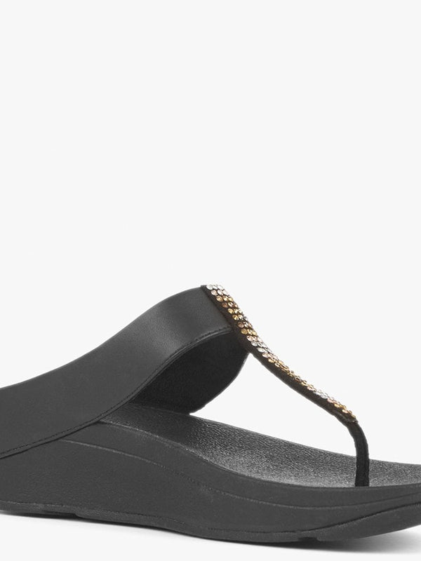 Fino Strobe Black Tone Toe Post Sandals